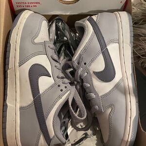 Nike Light Gray and White Sneakers